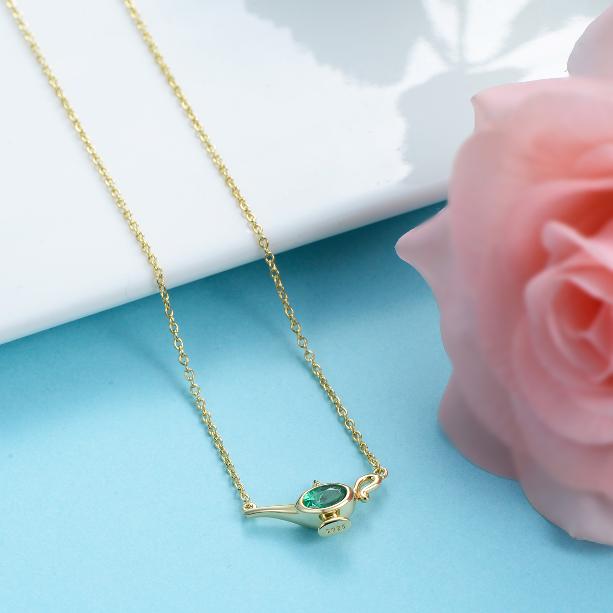 May. Birthstone Wonderful Lamp Necklace