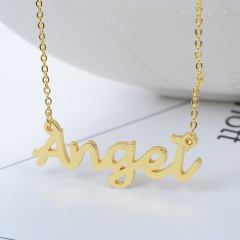 CNC Custom Name Angel Necklace
