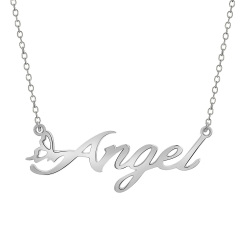 CNC Custom Name Angel Necklace
