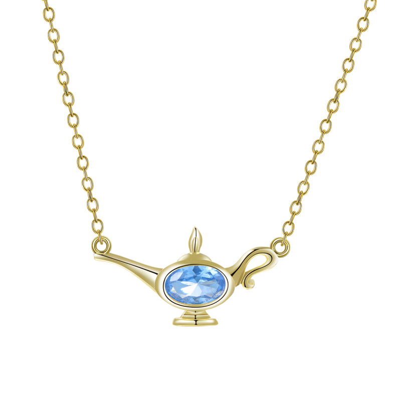Mar. Birthstone Wonderful Lamp Necklace