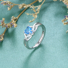 sapphire heart gemstone ring