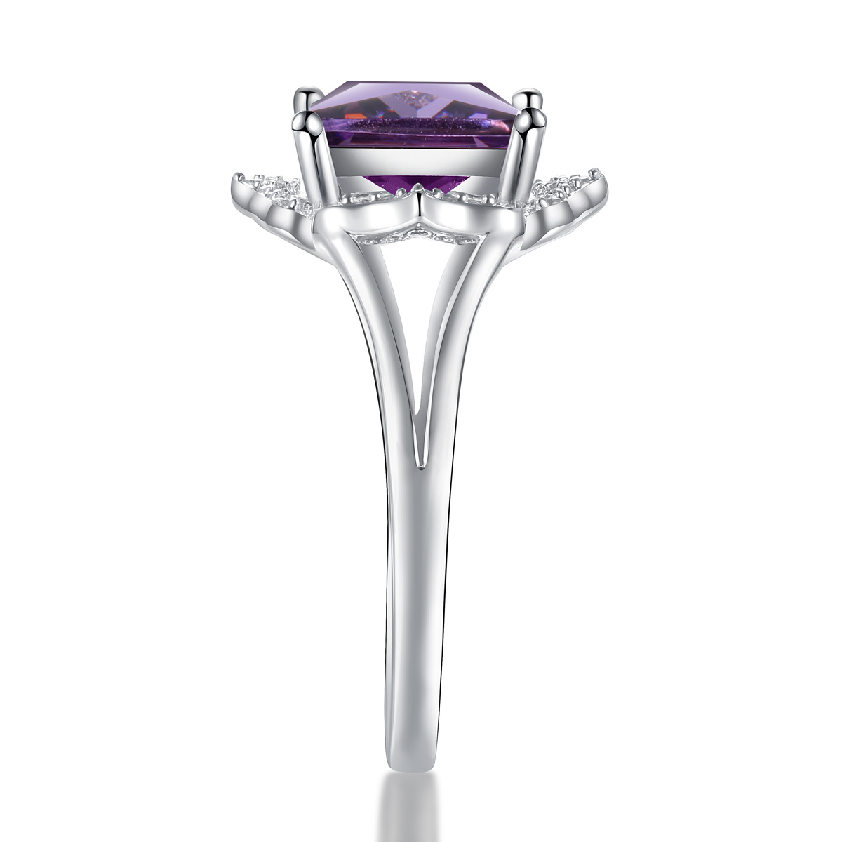 Purple gemstone ring