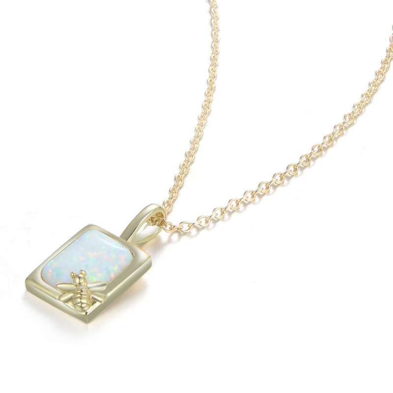 geometry opal necklace