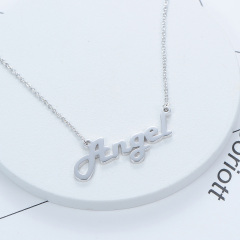 CNC Custom Name Angel Necklace
