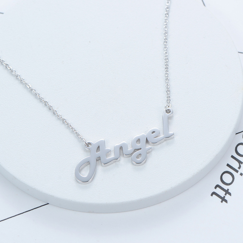 CNC Custom Name Angel Necklace