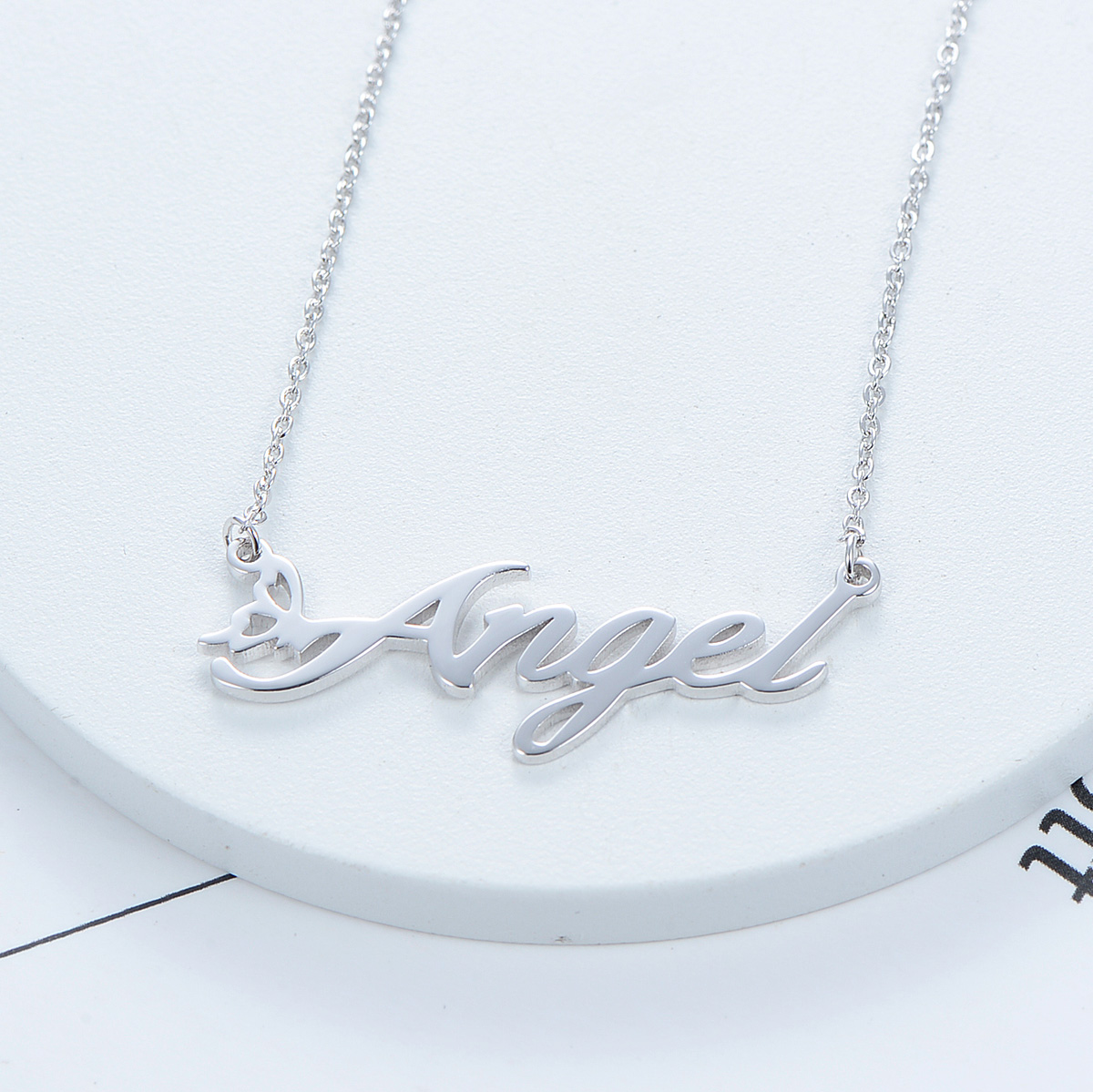 CNC Custom Name Angel Necklace
