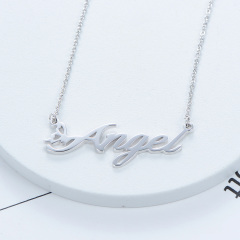 CNC Custom Name Angel Necklace