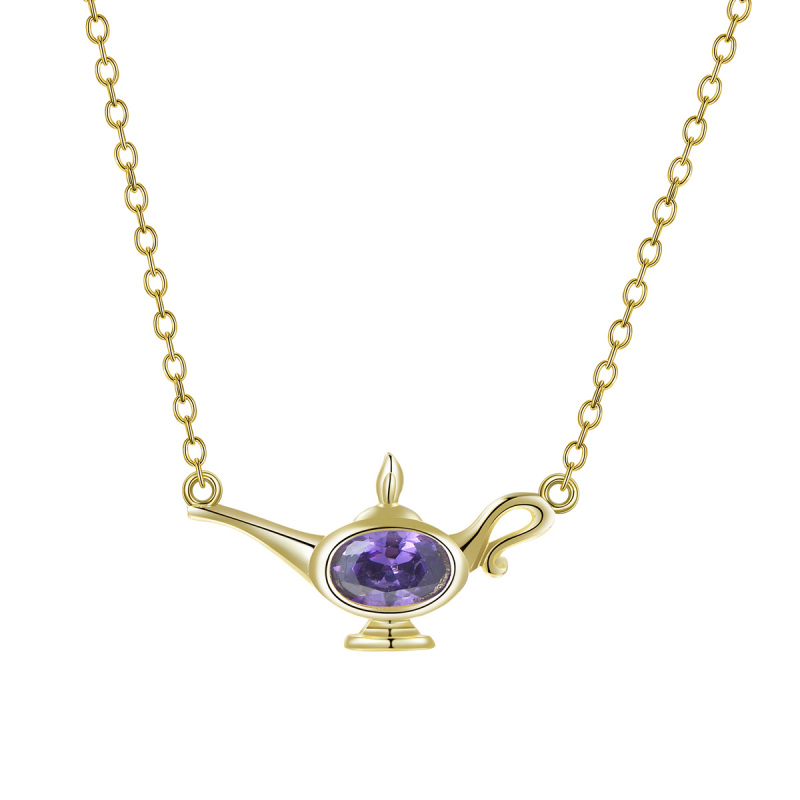 Feb. Birthstone Wonderful Lamp Necklace