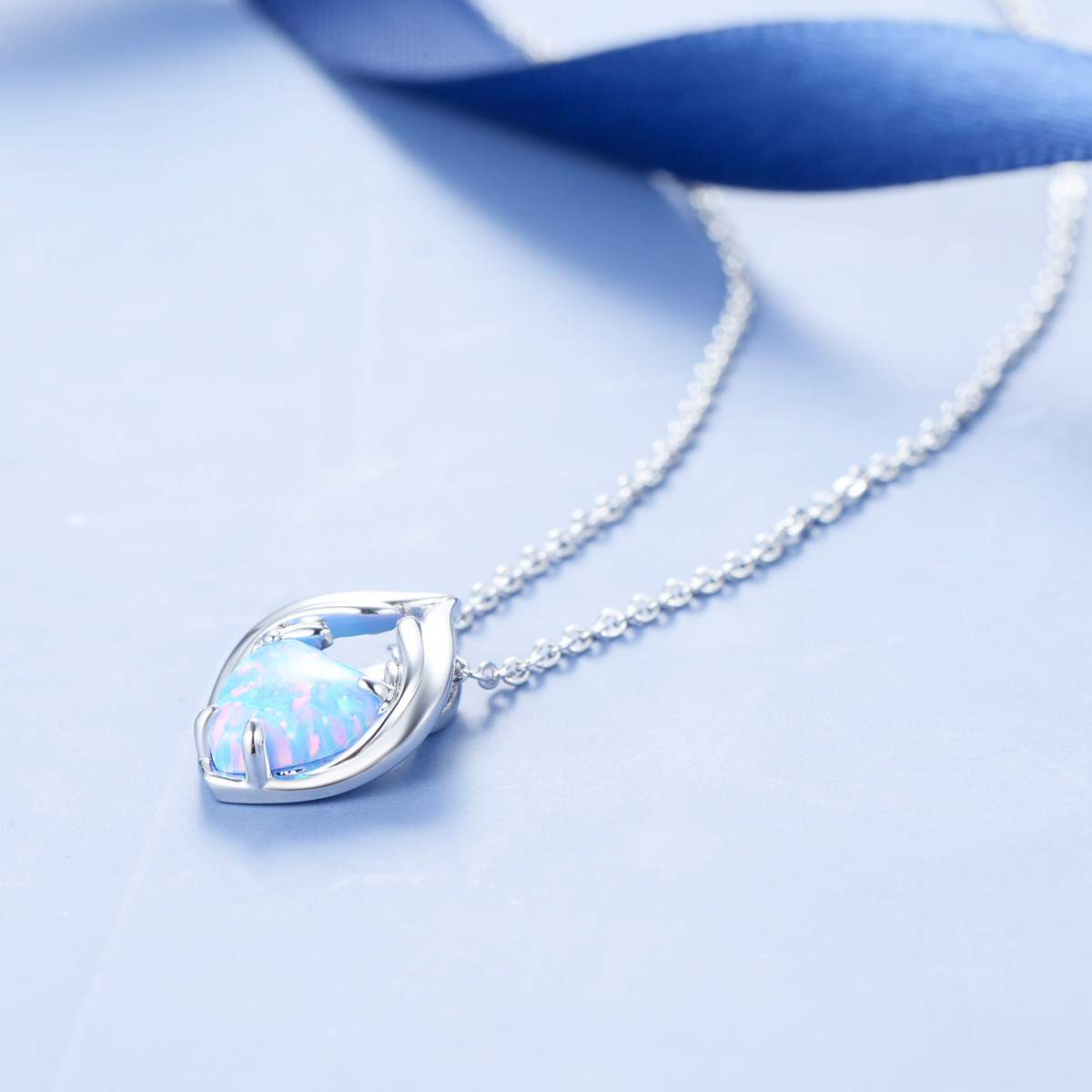 heart shaped opal necklace