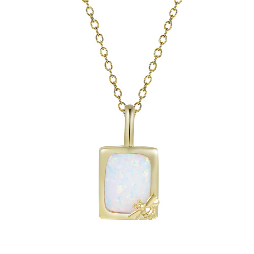 geometry opal necklace