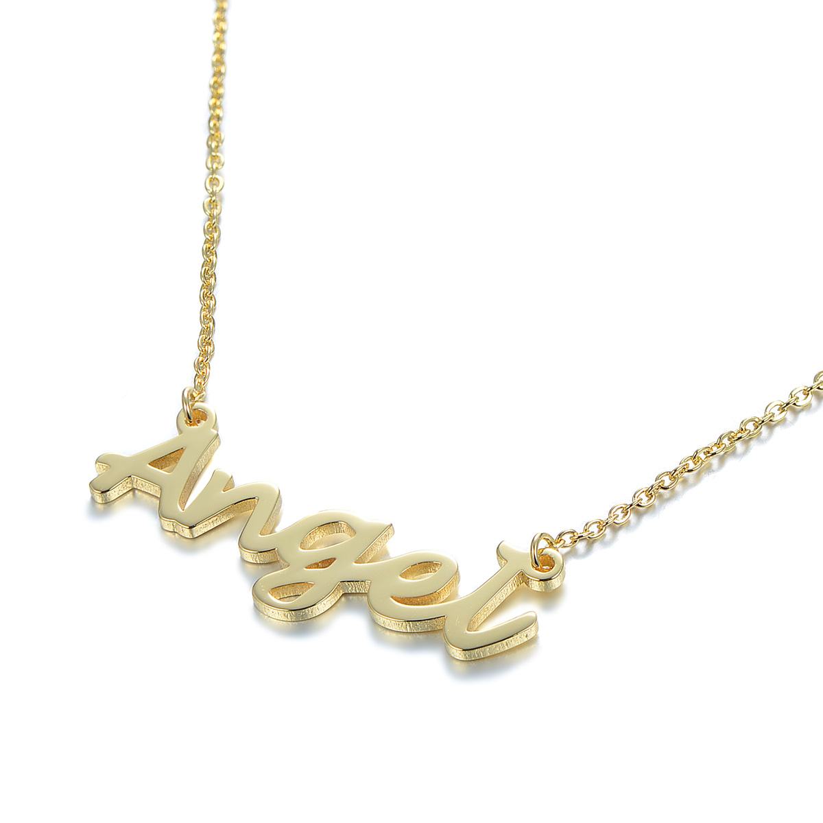 CNC Custom Name Angel Necklace