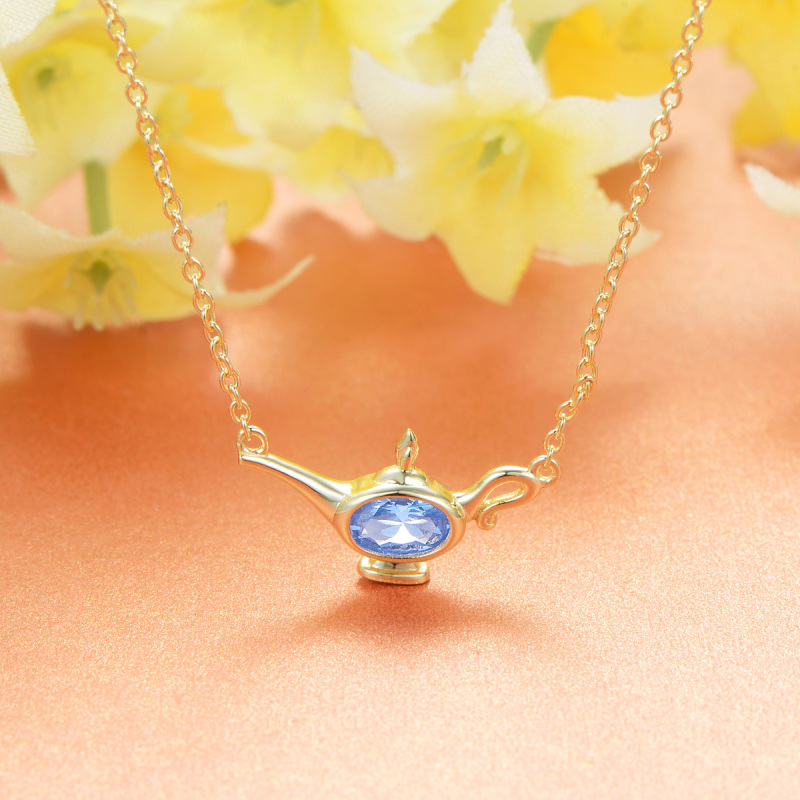Mar. Birthstone Wonderful Lamp Necklace