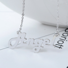 CNC Custom Name Angel Necklace