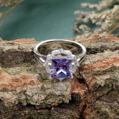 Purple gemstone ring