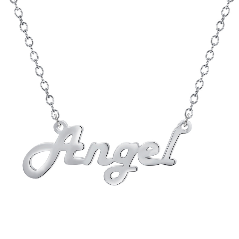 CNC Custom Name Angel Necklace