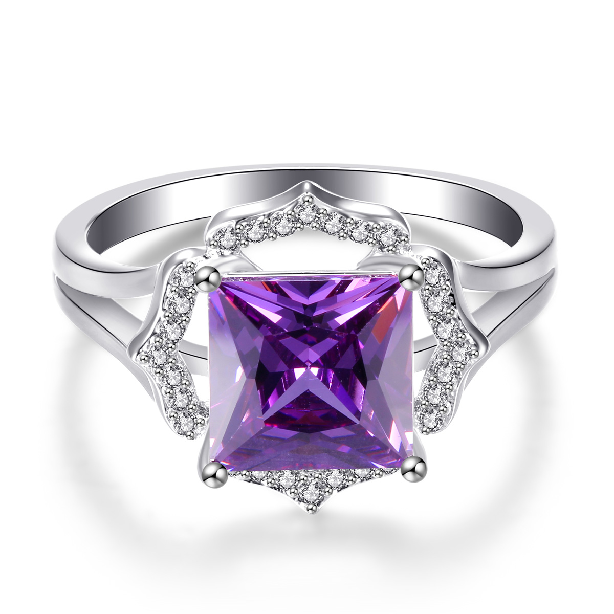 Purple gemstone ring