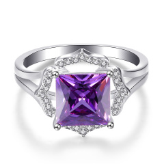 Purple gemstone ring