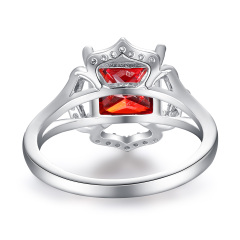 garnet zircon ring