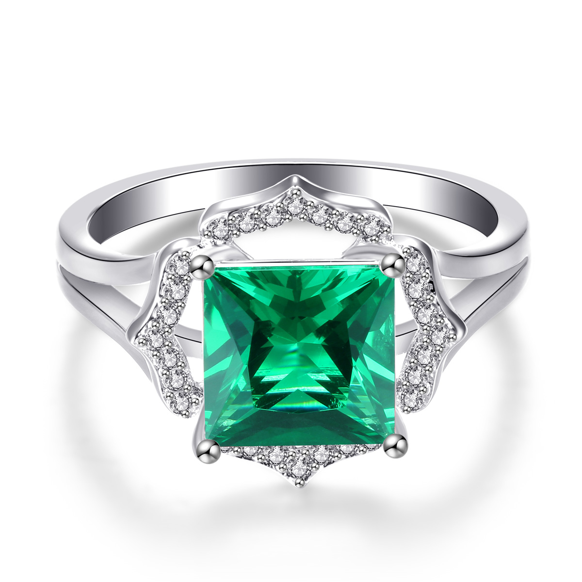 Green gemstone ring