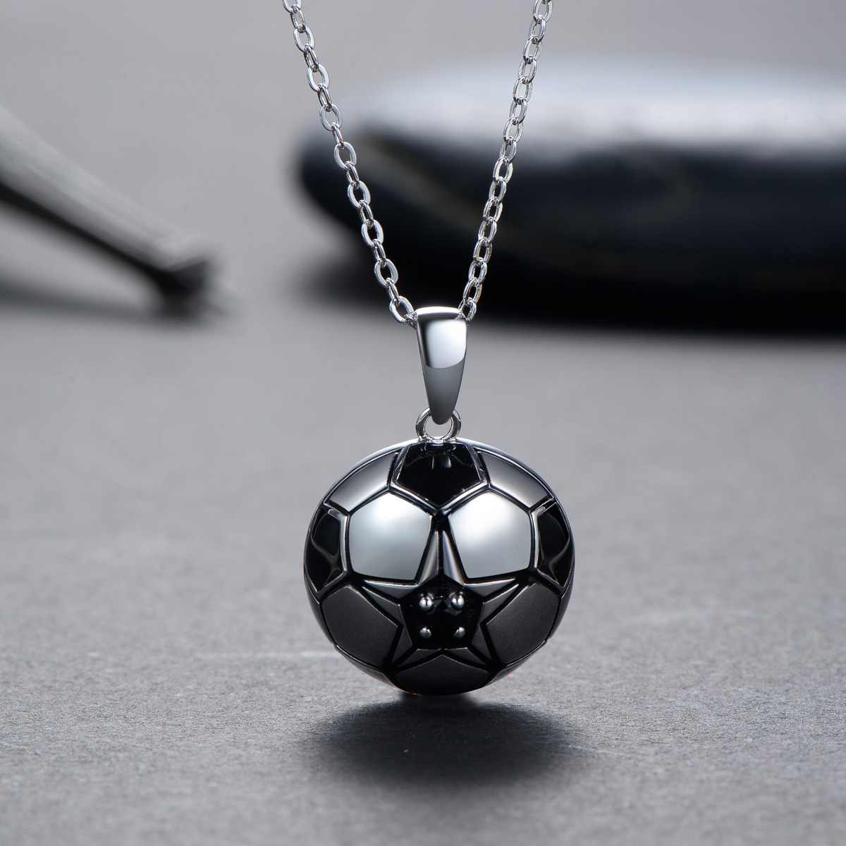 football pendant necklace