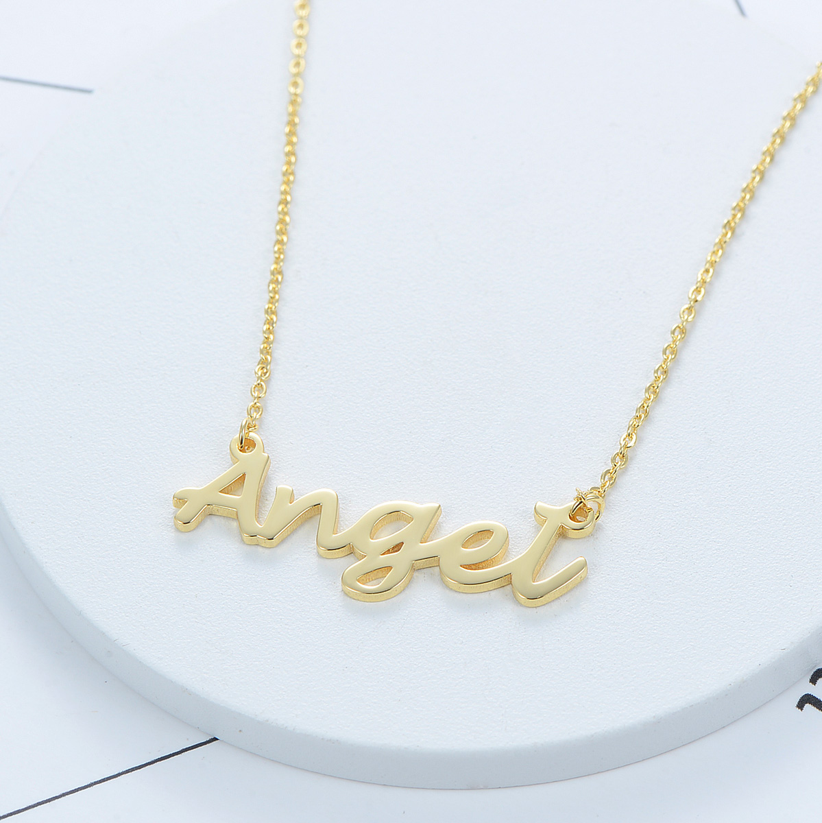 CNC Custom Name Angel Necklace