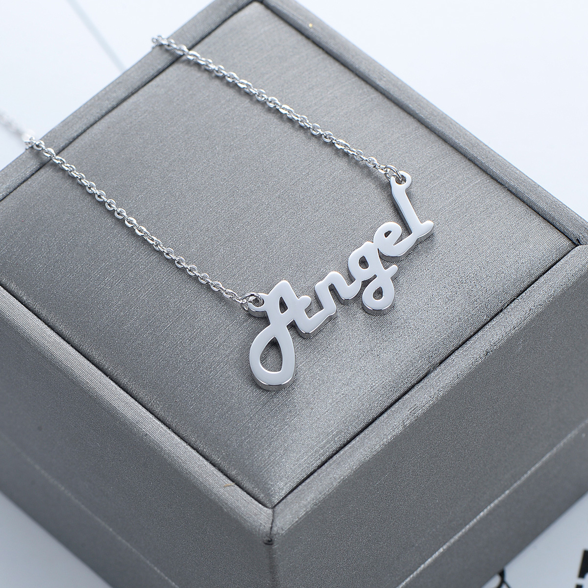 CNC Custom Name Angel Necklace