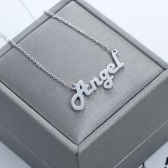 CNC Custom Name Angel Necklace