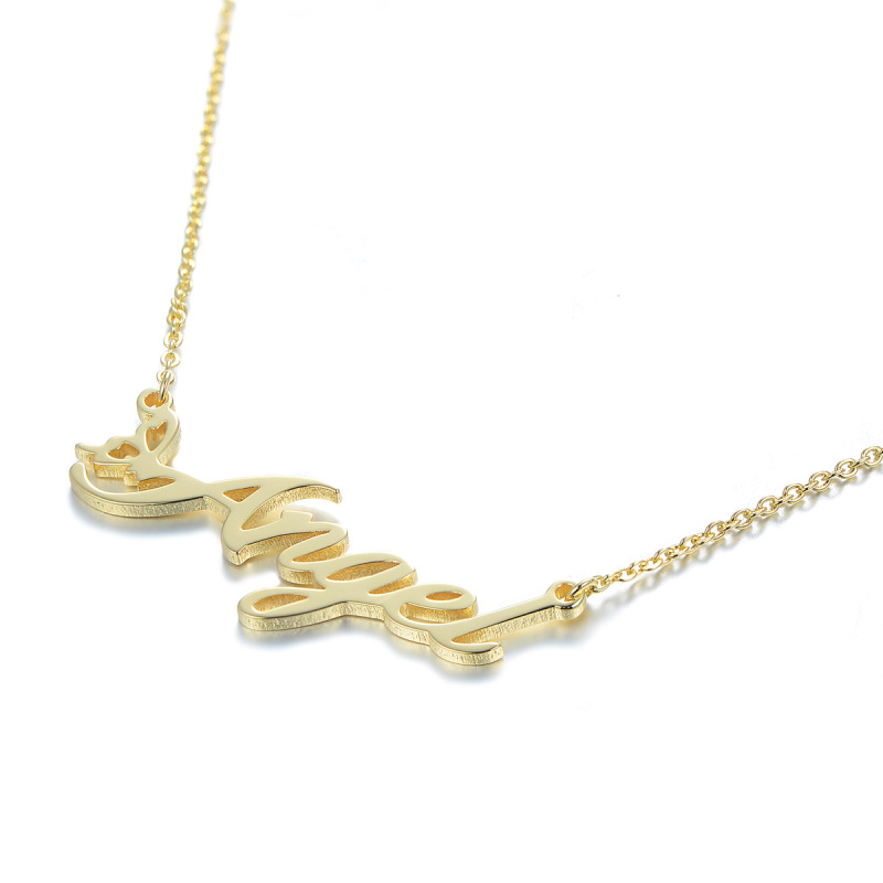 CNC Custom Name Angel Necklace