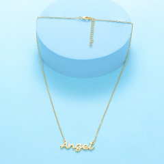 CNC Custom Name Angel Necklace