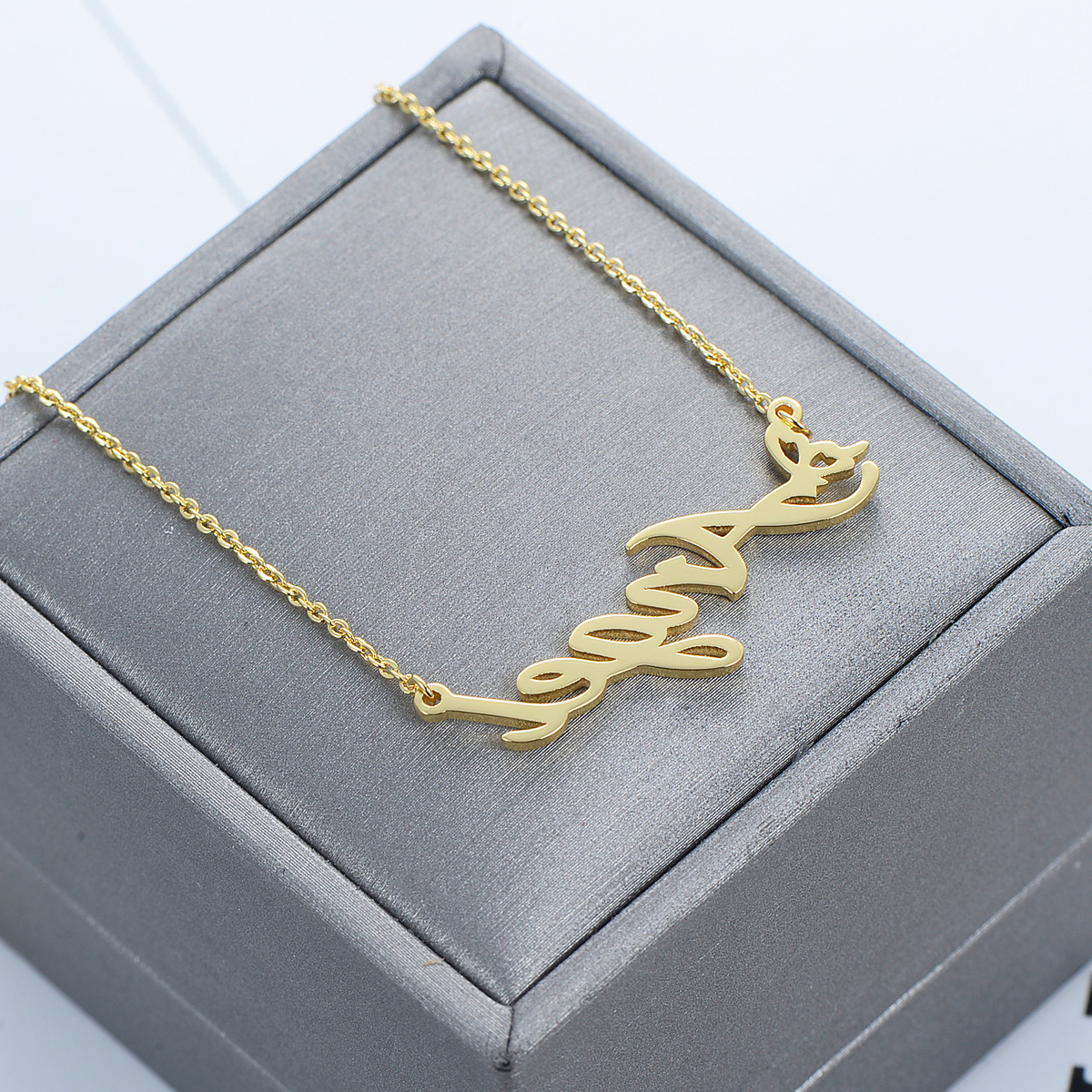 CNC Custom Name Angel Necklace