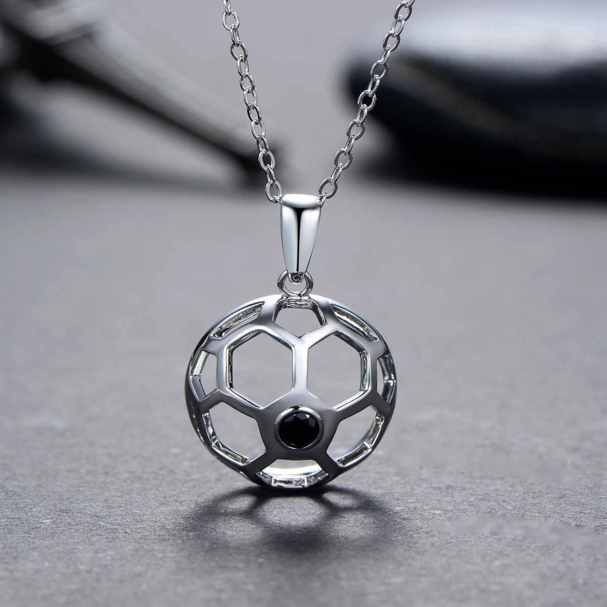 football pendant necklace