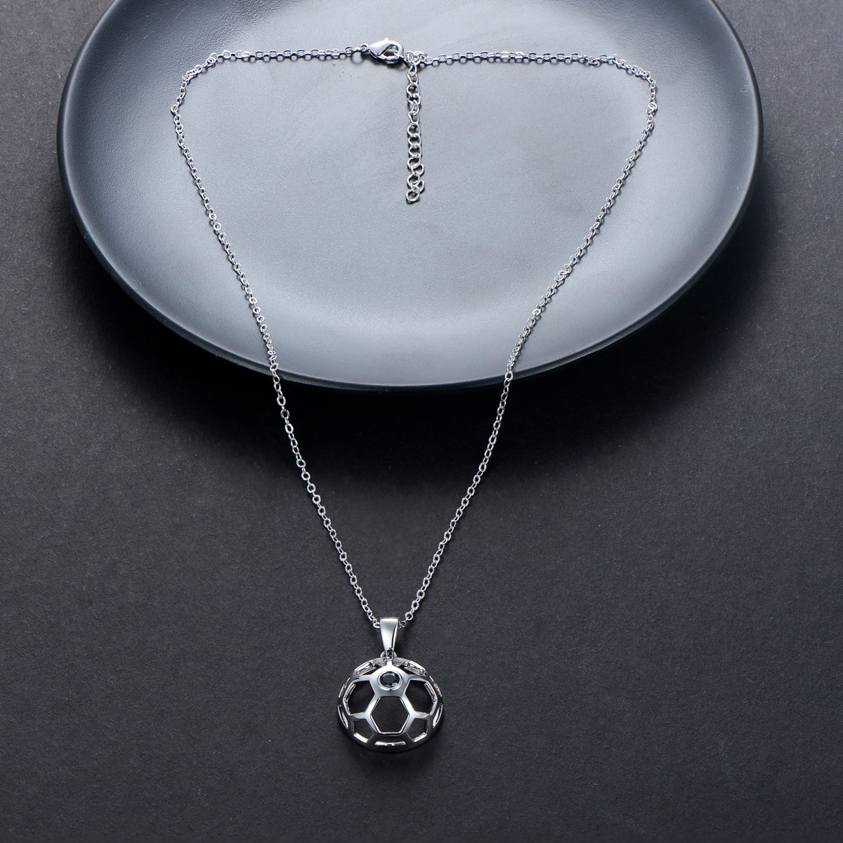 football pendant necklace