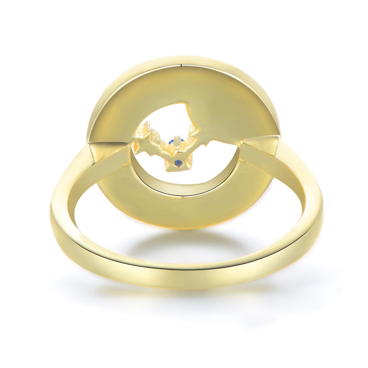 the stars moon clock enamel ring