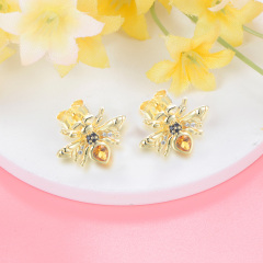 Honey bee studs earrings