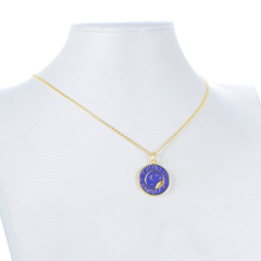 stars moon clock pendant necklace