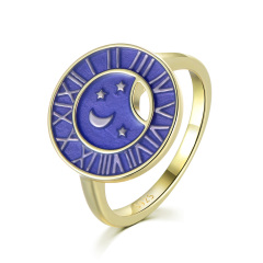 the stars moon clock ring