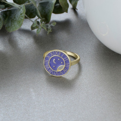 the stars moon clock ring