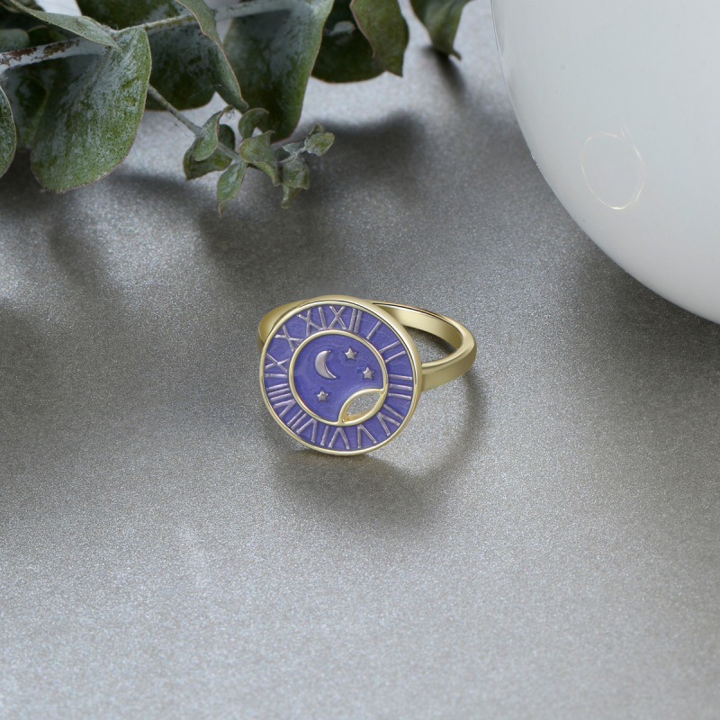the stars moon clock ring