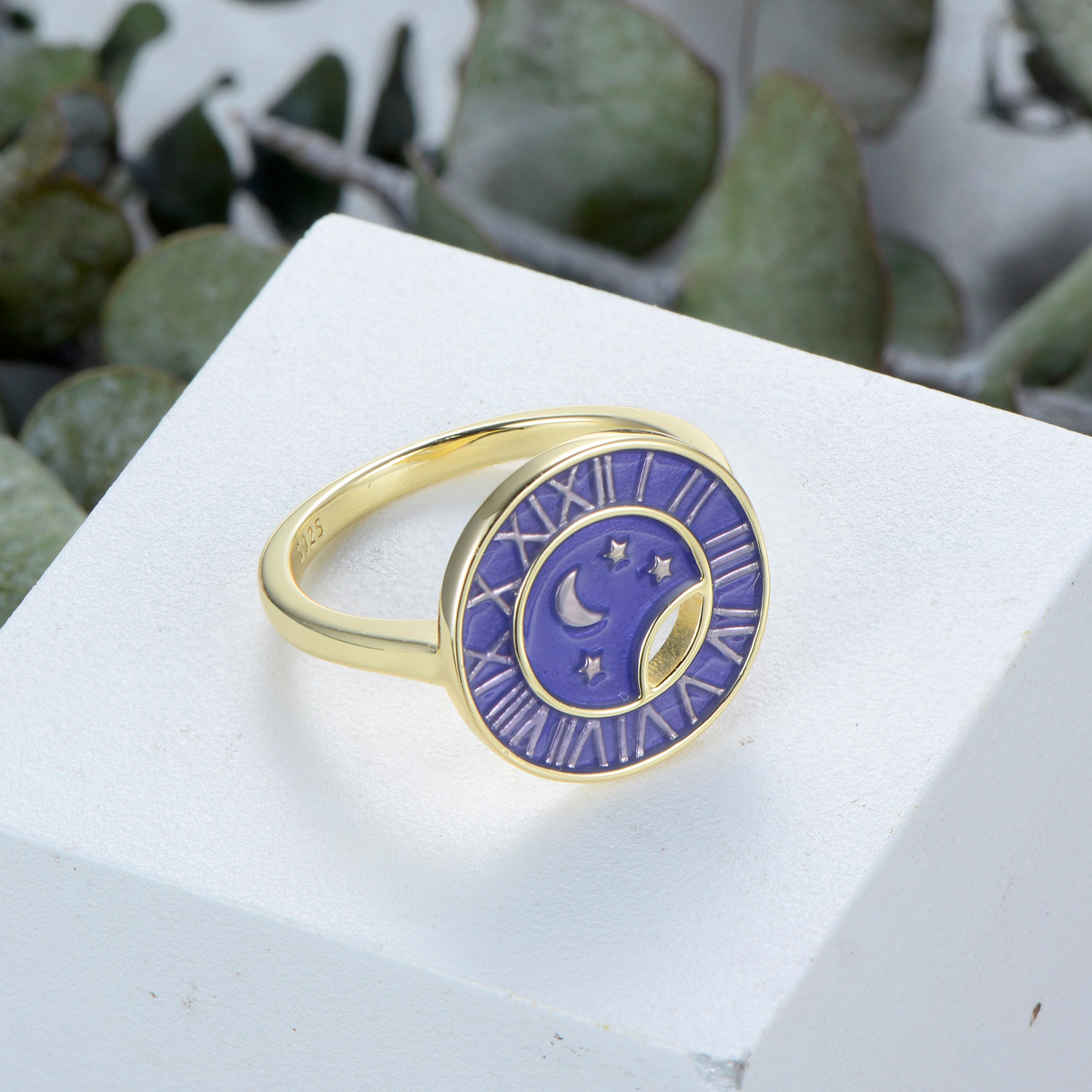 the stars moon clock ring