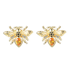 Honey bee studs earrings