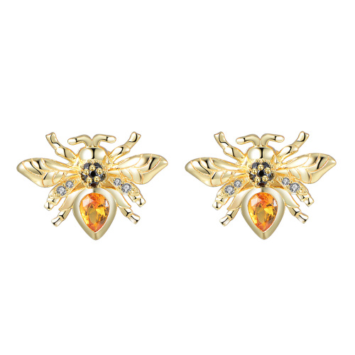 Honey bee studs earrings
