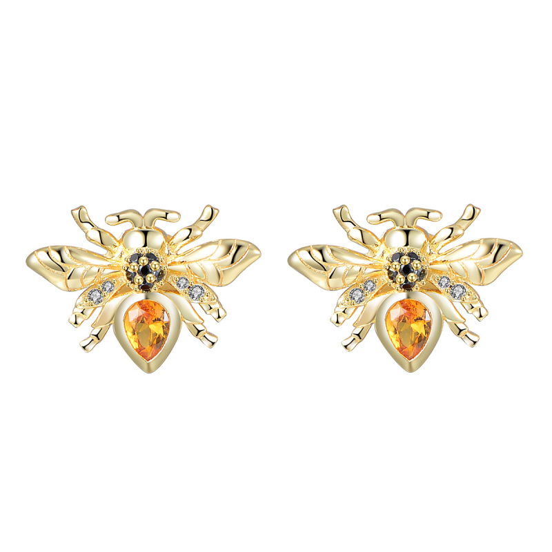 Honey bee studs earrings