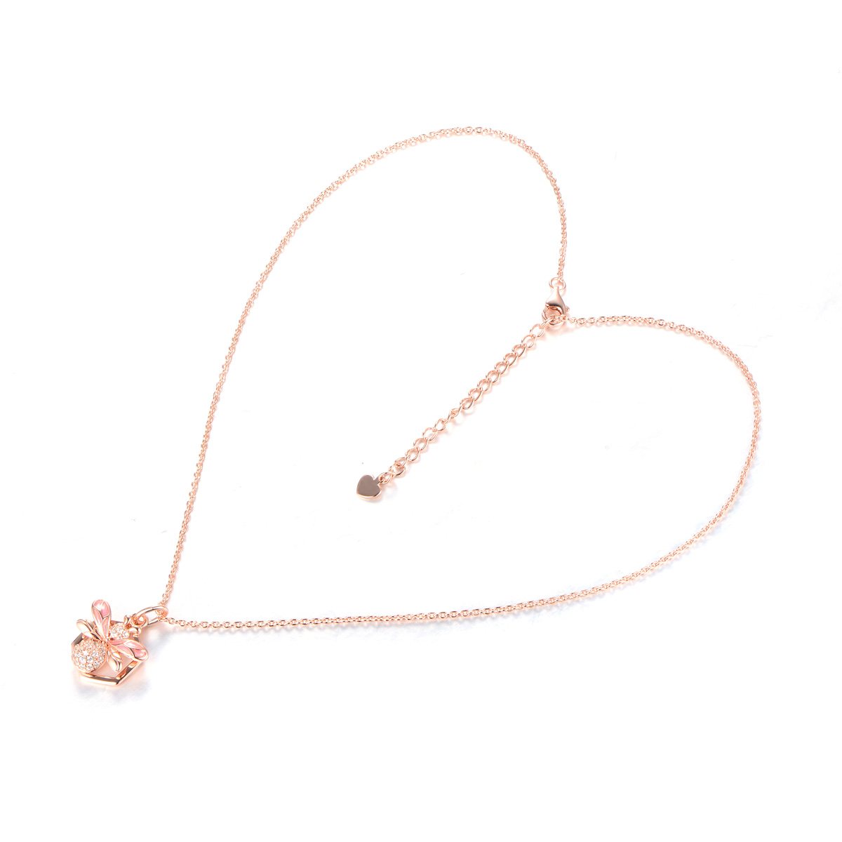 rose gold bee pendant necklace