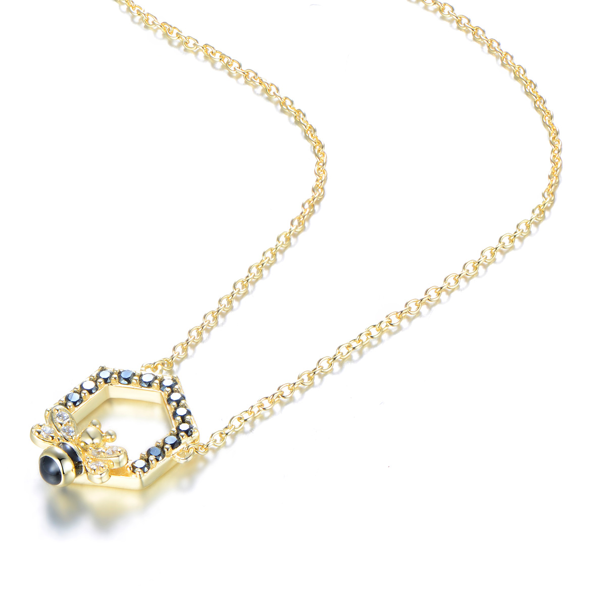 golden bee pendant necklace