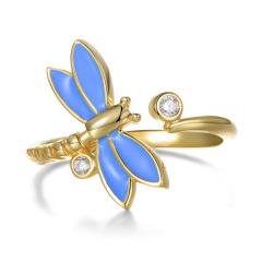 golden dragonfly rings