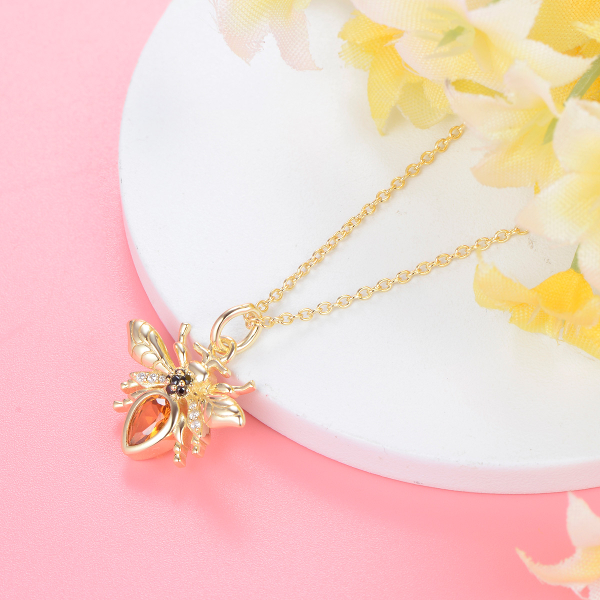 honey bee pendant necklace
