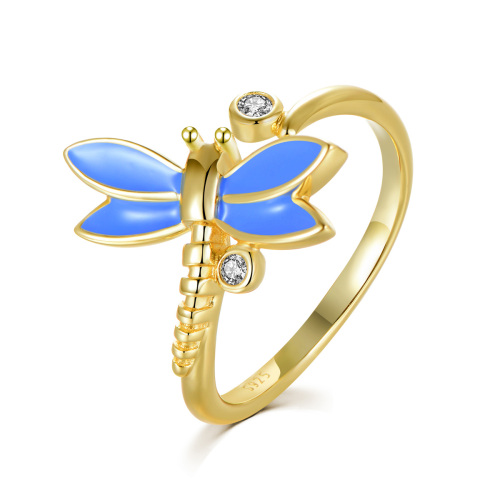 golden dragonfly rings