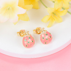 beetle studs earrings