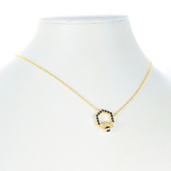 golden bee pendant necklace