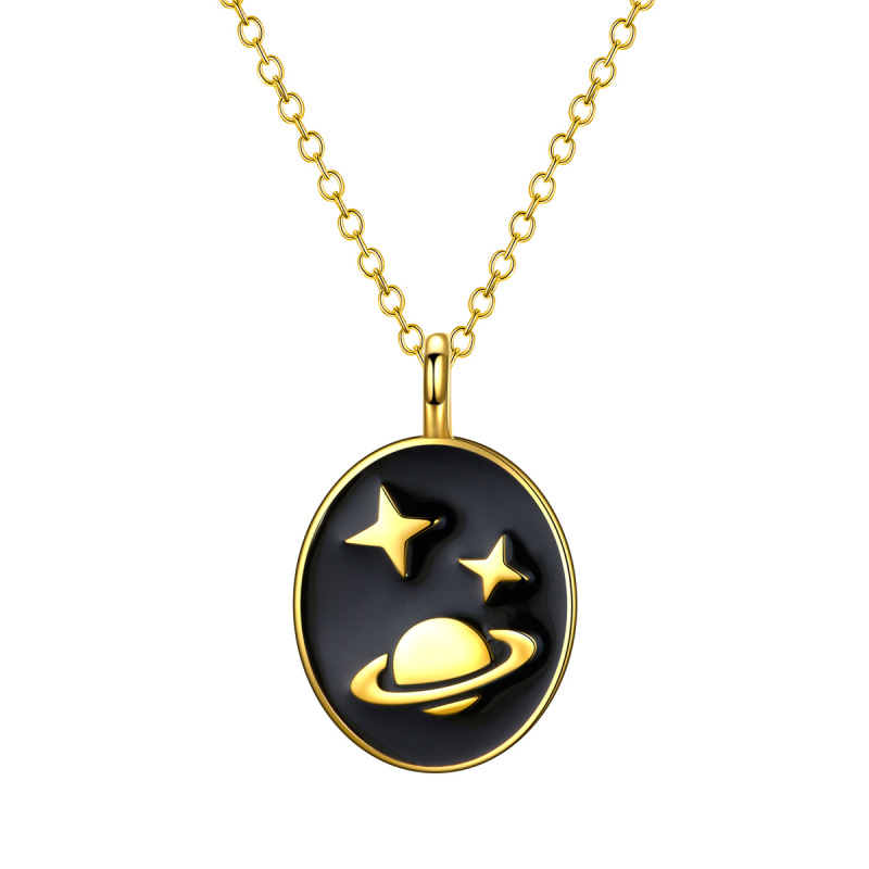 outer space star pendant necklace